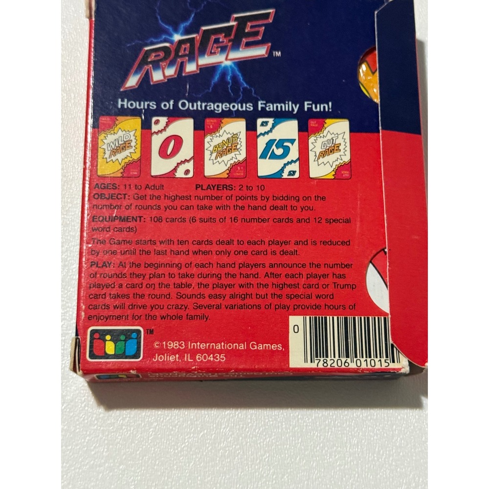 Uno All Wild Rage and Vintage 1983 Uno Card Game Bundle 3 Pack Lot